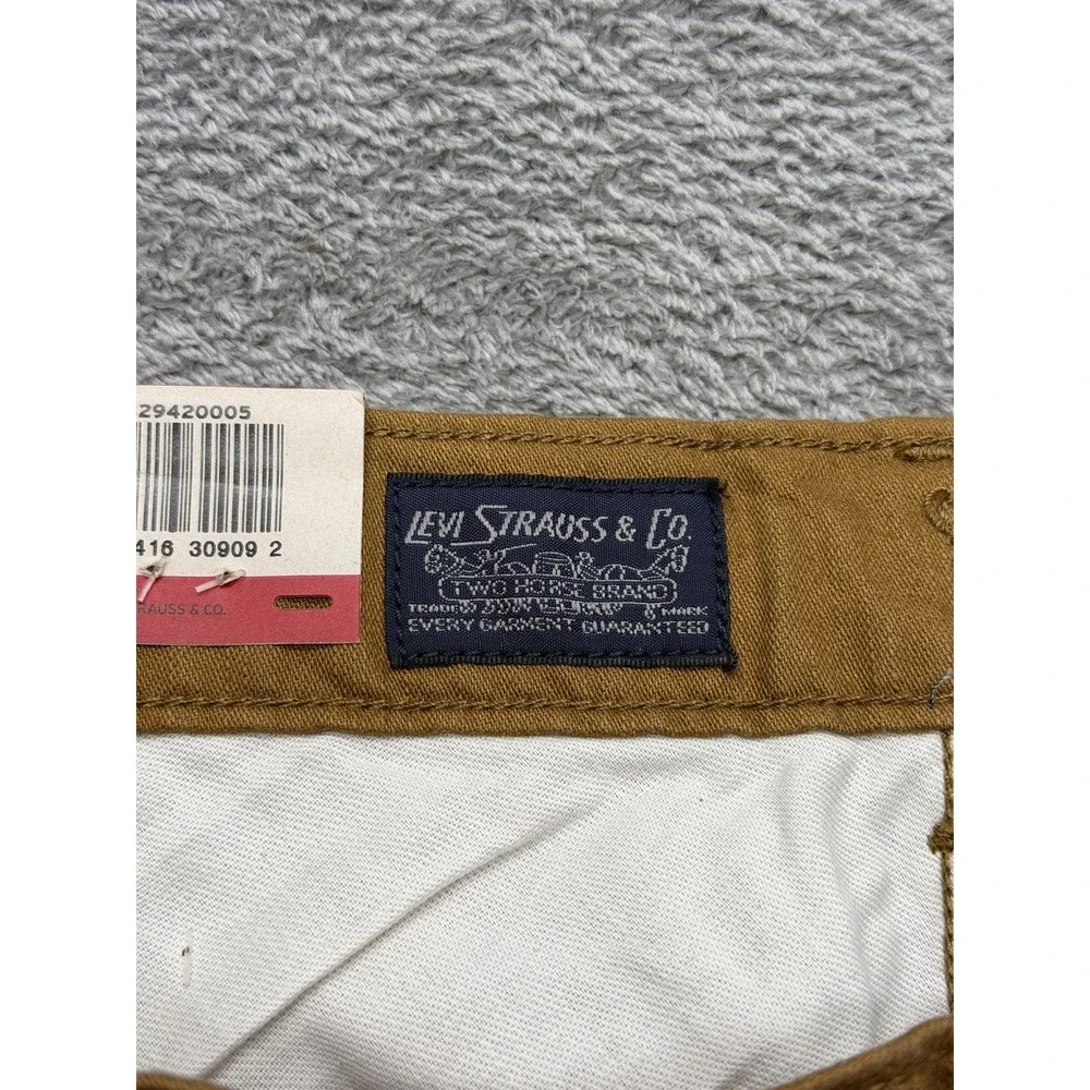 Levi's 502‎ Battalion Pants Mens Measured 33x31 Brown Chino Regular Fit Canvas